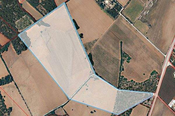 Finca-Grundstück mit Bauprojekt am Es Trenc