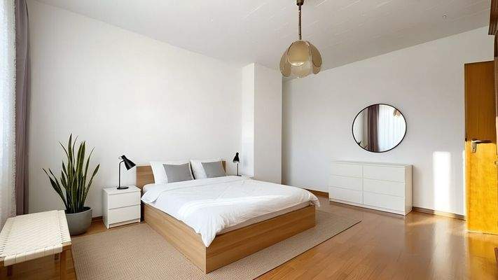 KI-Visualisierung:  Schlafzimmer Obergeschoss