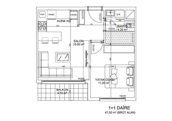 Different-Layout Apartments in Antalya Altintas