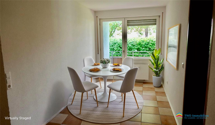 Dining Room - Scandinavian - mit Zugang z. Loggia