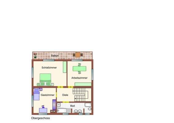 Immogrundriss Obergeschoss