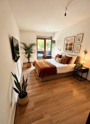 Schlafzimmer möbliert