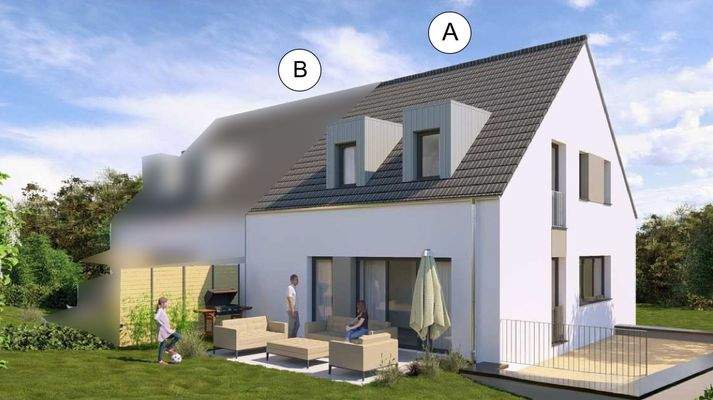 Haus A, Gartenansicht (Visualisierung)