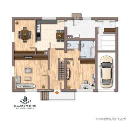 Grundriss Erdgeschoss (Gestaltungsbeispiel)