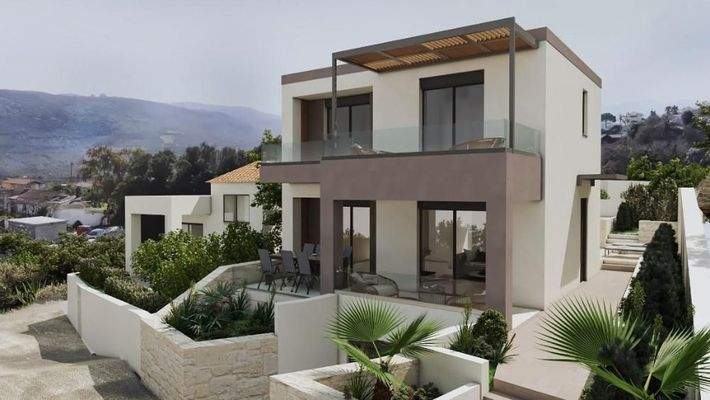 Kreta, Drakona: Neubau-Projekt! Einfamilienhaus mit Pool zu verkaufen