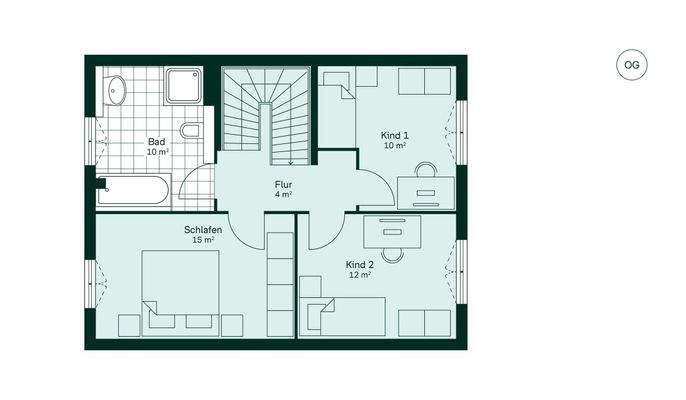 Komfortables Obergeschoss