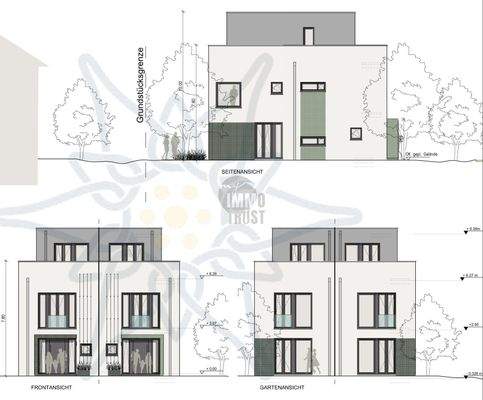 Ansicht Doppelhaus