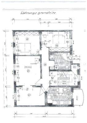 Wohnungsgrundriss 1. bis 2. OG