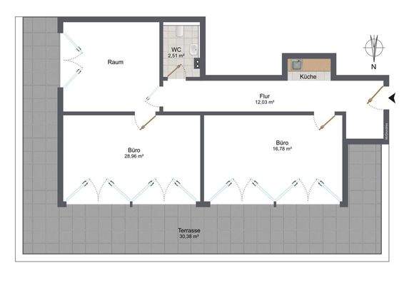 Grundriss Strandallee 86  3 Zimmer