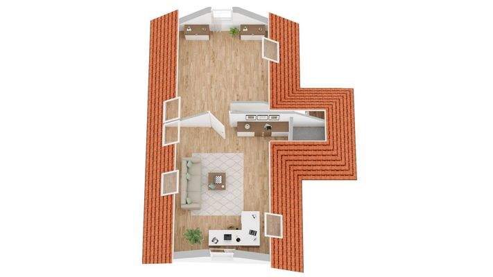 Grundrissskizze Studio