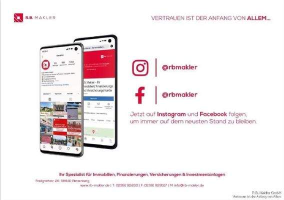 Folgen Sie uns auf Facebook und Intagram 