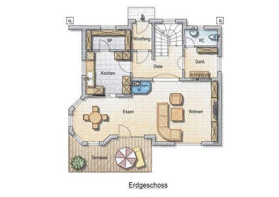 Wohnhaus Erdgeschoss