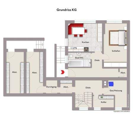 Grundriss KG - Wohnbeispiel - ohne Maßstab