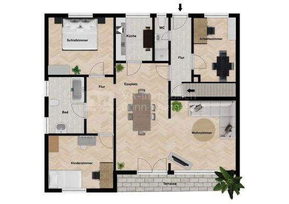 Grundriss Erdgeschoss spiegelverkehrt