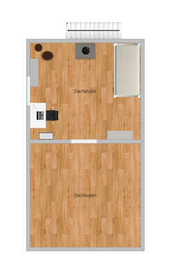 Raumaufteilung WHG DG Ost Studio 