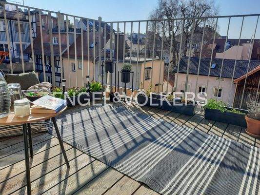 Charmanter Blick in die Altstadt vom Balkon