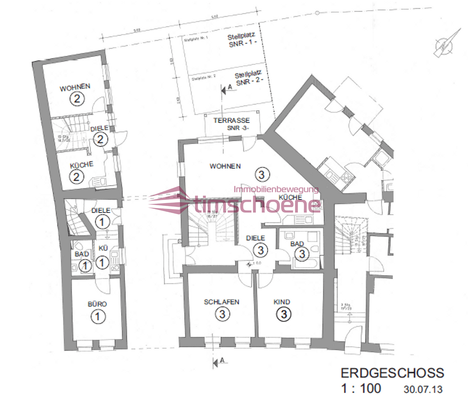 Grundriss EG-Gebäude 1