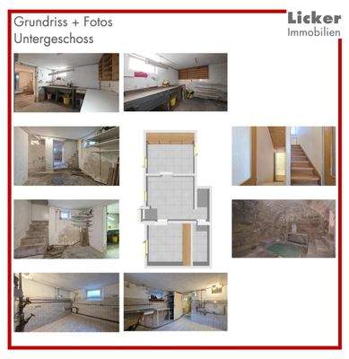 Grundriss + Fotos - Untergeschoss