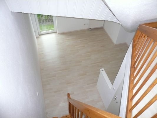 Blick von der Galerie in den unteren Wohnbereich