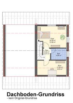 Dachboden-Grundriss