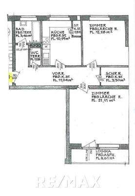 Grundriss Wohnung - Top 4