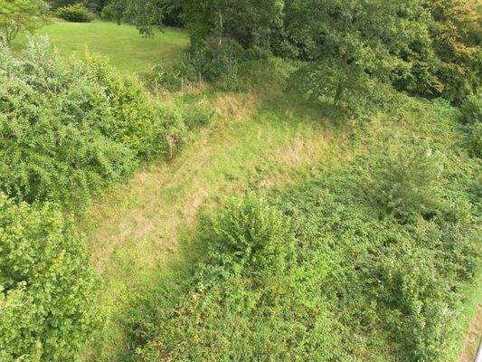 Blick auf das Grundstück