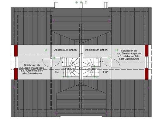 Grundriss Spitzboden ausgebaut