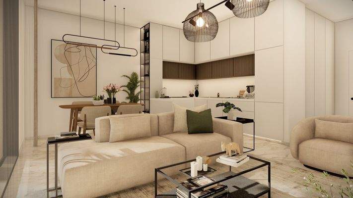 Küche Wohnzimmer Essbereich