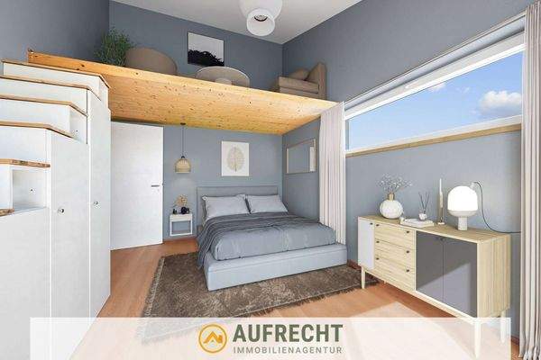 Visualisierung Schlafzimmer 2 mit Galerie 