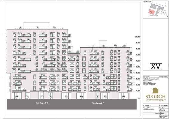 Baufeld XV Südausrichtung