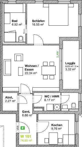 Helle 2- Zimmer Wohnung mit Loggia in der Landshuter Altstadt - Photo 5