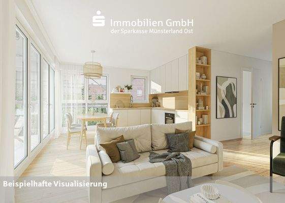 Visualisierung Ess- Wohnzimmer
