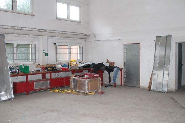 Werkstatt in der Halle