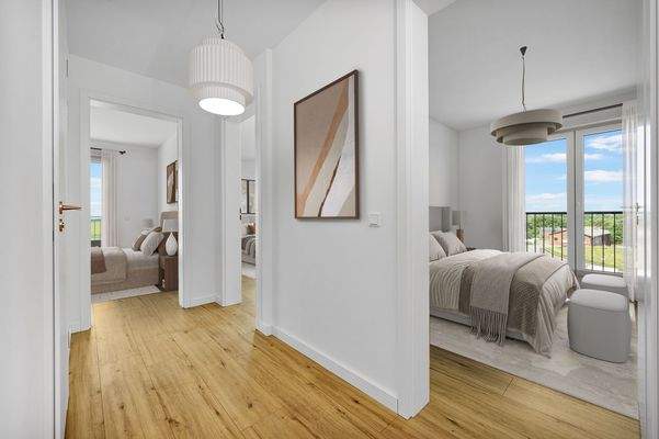 Blick in die Schlafzimmer