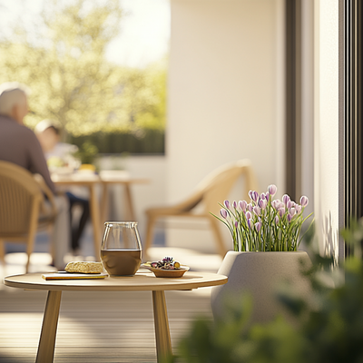 entspannt zurücklehnen