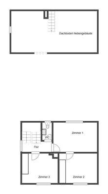 Grundriss Skizze 1.OG