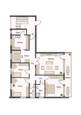 1. Obergeschoss Wohnung