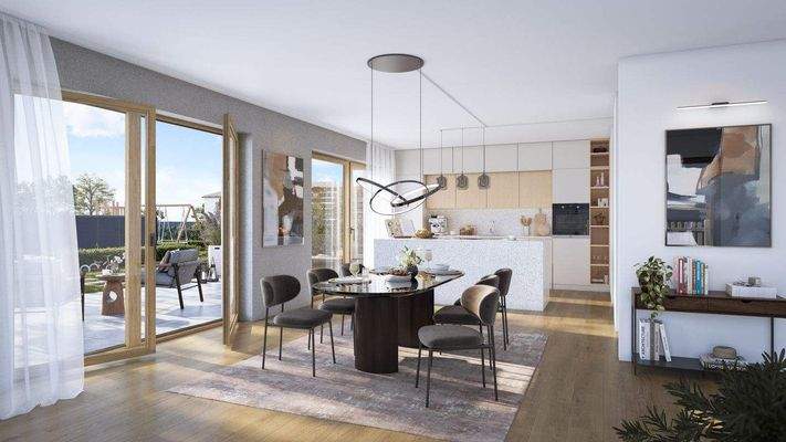 Wohnküche Erdgeschoss mit Terrassenzugang