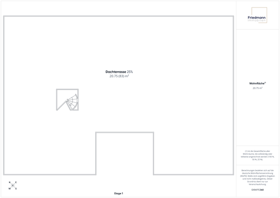 Grundriss Dachterrasse