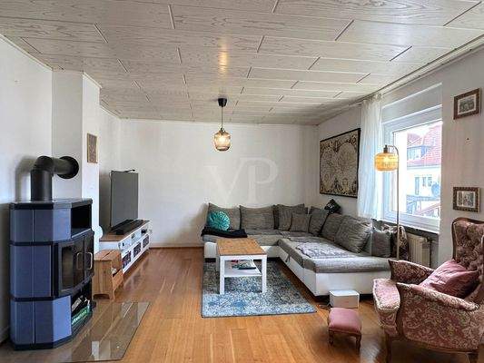 Wohn-Essbereich in der Maisonette-Wohnung