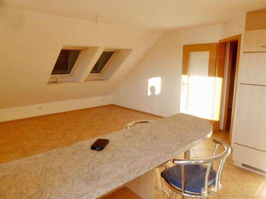 Wohnzimmer mit Küche