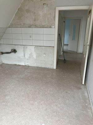 Küche mit Fliesenspiegel