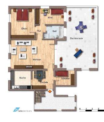 Beispielgrundriss: 1.OG links