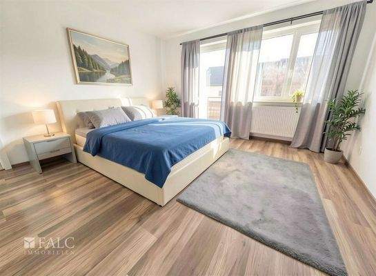 Hauptschlafzimmer (mit KI eingerichtet)