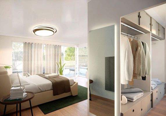 Visualisierung Schlafzimmer, Ankleide im Penthouse