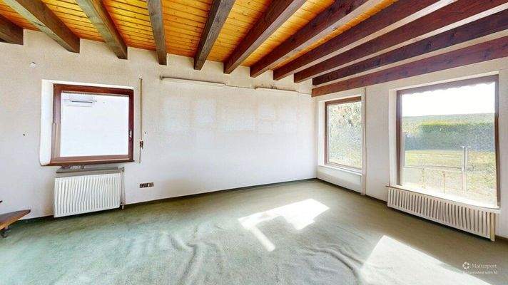 Wohnbereich (Möbel wurden digital entfernt)