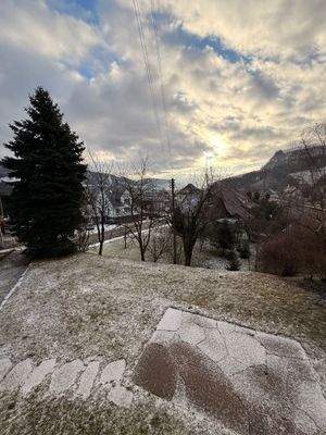 Winterlandschaft im Dorf