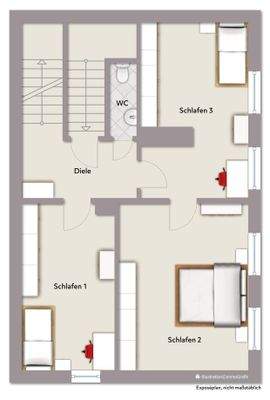 Grundriss Obergeschoss