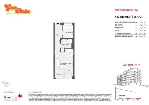 Grundriss Wohnung Nr. 16