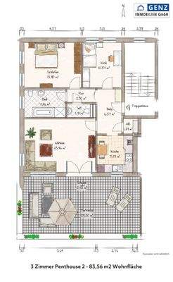 Whg. rechts - Der Grundriss